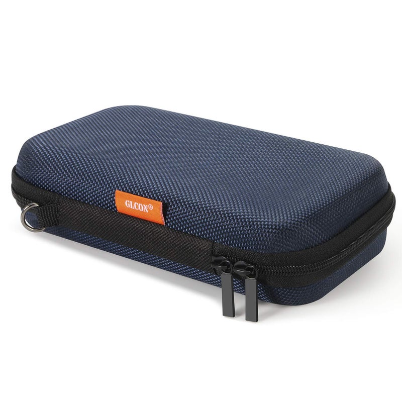 GLCON Hard EVA Protective Case - GLCON Portable Storage Case for Charging Cable, Power Bank, Hard Drive, Cell Phone, External Battery - Small Travel Case Mesh Inner Pocket + Zipper Enclosure (Grey Blue) - Image 1